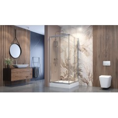 MASTER A4 80cm Chrom Sprchová zástěna čtvercová