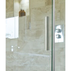 NOBEL R53 Chrom Luxusní sprchová zástěna obdélníková 140x90cm, sklo 8mm