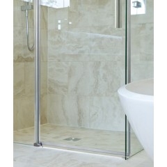 NOBEL R53 Chrom Luxusní sprchová zástěna obdélníková 140x90cm, sklo 8mm