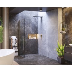 NOBEL F1 95 - pevná boční stěna do kombinace s dveřmi, 92-94cm, sklo 8mm 