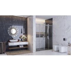 Tekno B4 - Luxusní sprchové dveře zasouvací 170-174 cm, sklo 8mm