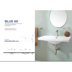 BLUE 60 keramické umyvadlo 60x39,5x18cm 