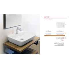 FIORE keramické umyvadlo 54,8x42,5x13,5 cm