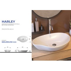 HARLEY keramické umyvadlo 66 x 39 x 15 cm 