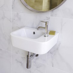 LAURA umyvadlo se zaoblenými rohy 37,5 x 24,5 x 14 cm 