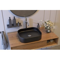 NEXT 45 BLACK černé keramické umyvadlo 45x38x11cm