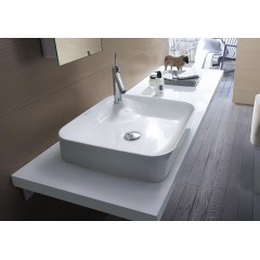 POLIS hranaté keramické umyvadlo 43 x 43 x 12 cm