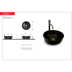 ZARA 1 keramické umyvadlo 41x41x14 cm 