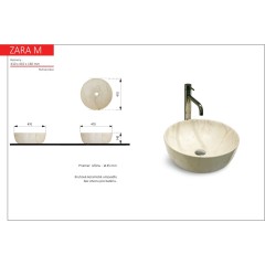 ZARA M keramické umyvadlo 41x41x14 cm 