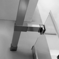VIP R13 CHROM Sprchová zástěna čiré sklo 8mm 100x80x200cm