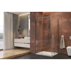 VIP R13 CHROM Sprchová zástěna čiré sklo 8mm 100x80x200cm