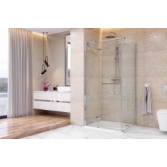 VIP R13 CHROM Sprchová zástěna čiré sklo 8mm 100x80x200cm
