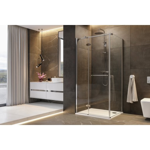 VIP R13 CHROM Sprchová zástěna čiré sklo 8mm 100x80x200cm