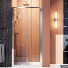 Family B02 CHROM Sprchové dveře do niky dvoukřídlé, 97-101 x 190cm