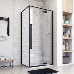 JAGUAR R33 120x90 Sprchový kout černá matná, čiré sklo 8mm, 120x90x200cm