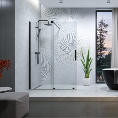 OASIS BLACK K2 120x200cm posuvná WALK IN zástěna