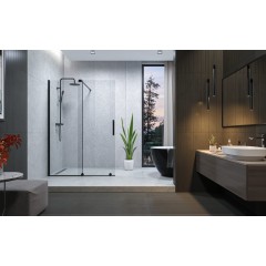 OASIS BLACK K2 120x200cm posuvná WALK IN zástěna