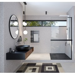 OPEN BLACK F7 130x200cm WALK IN zástěna 