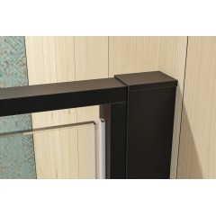 YES BLACK B5 120 sprchové dveře jednokřídlé s pevnou stěnou 117-121 cm, černá