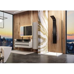 YES BLACK F1 90 Pevná boční stěna 87-89cm, černá