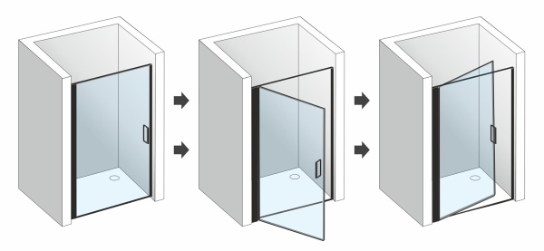YES BLACK B1 60 sprchové dveře do niky jednokřídlé 57-61cm - yes-b1-60-b-d17317b5d99c039c-600x600