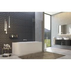 YES L1 80 vanová zástěna s hranatými rohy 80x140cm