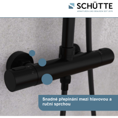 Sprchový set včetně termostatické baterie AQUADUCT, černá 60074