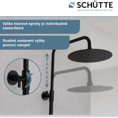Sprchový set včetně termostatické baterie AQUADUCT, černá 60074