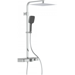 Sprchový set s policí včetně termostatické baterie OCEAN, chrom/antracit 60531
