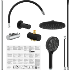Sprchový set bez baterie MATAO, chrom/černá 60627