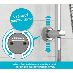Sprchový set včetně baterie s roztečí 150 mm-letní déšť