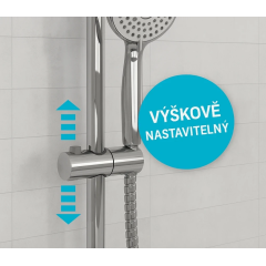 Sprchový set včetně baterie s roztečí 150 mm-letní déšť