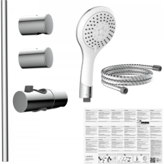 Sprchový set s ruční sprchou LIANA chrom/bílá 64820
