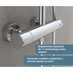 Sprchový set včetně termostatické baterie MADURA FRESH, chrom 60046
