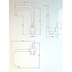 Dřezová stojánková baterie  sklopná FLEXO, chrom