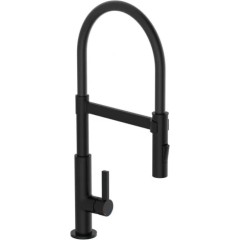 Dřezová stojánková baterie s výsuvnou sprškou MIAMI černá 79147