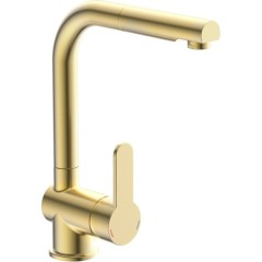 Dřezová stojánková baterie s výsuvnou sprškou LONDON zlatá 79770