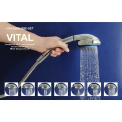 Ruční sprcha VITAL, 7 funkcí, chrom, úsporná, Waterstop, DX3004