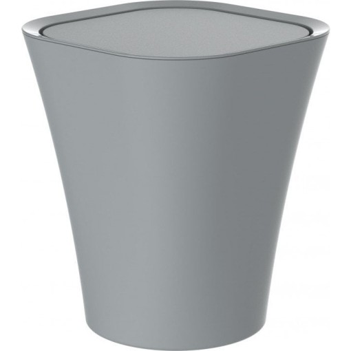 Kosmetický koš, šedý, cca 8,5 l, s otočným víkem BA0301