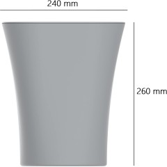 Kosmetický koš, šedý, cca 8,5 l, s otočným víkem BA0301