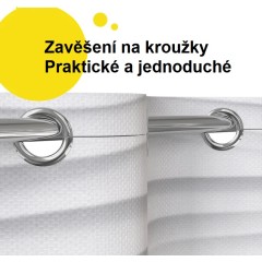 Sprchový závěs, bílá vlna BA0401