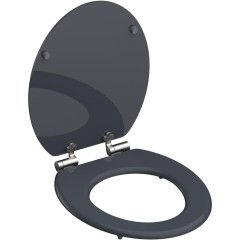 Wc sedátko Anthrazit MDF se zpomalovacím mechanismem SOFT-CLOSE