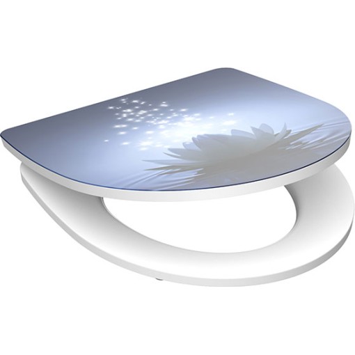 Duroplastové sedátko se zpomalovacím mechanismem HG SOFT-CLOSE WATER LILY