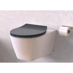 Duroplastové sedátko se zpomalovacím mechanismem SOFT-CLOSE SLIM ANTRACIT 82704