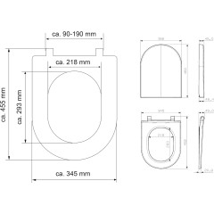 Duroplastové sedátko se zpomalovacím mechanismem SOFT-CLOSE D WHITE