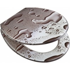 Wc sedátko Grey Steel se zpomalovacím mechanismem SOFT-CLOSE