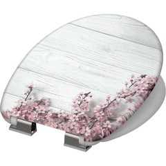 Duroplastové sedátko se zpomalovacím mechanismem SOFT-CLOSE FLOWERS&amp;WOOD