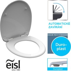 Duroplastové WC sedátko se zpomalovacím mechanismem SOFT-CLOSE MOSAIC GREY, ED82118