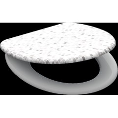 Duroplastové WC sedátko se zpomalovacím mechanismem SOFT-CLOSE MOSAIC GREY, ED82118