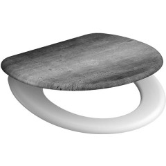 Duroplastové sedátko se zpomalovacím mechanismem SOFT-CLOSE INDUSTRIAL GREY